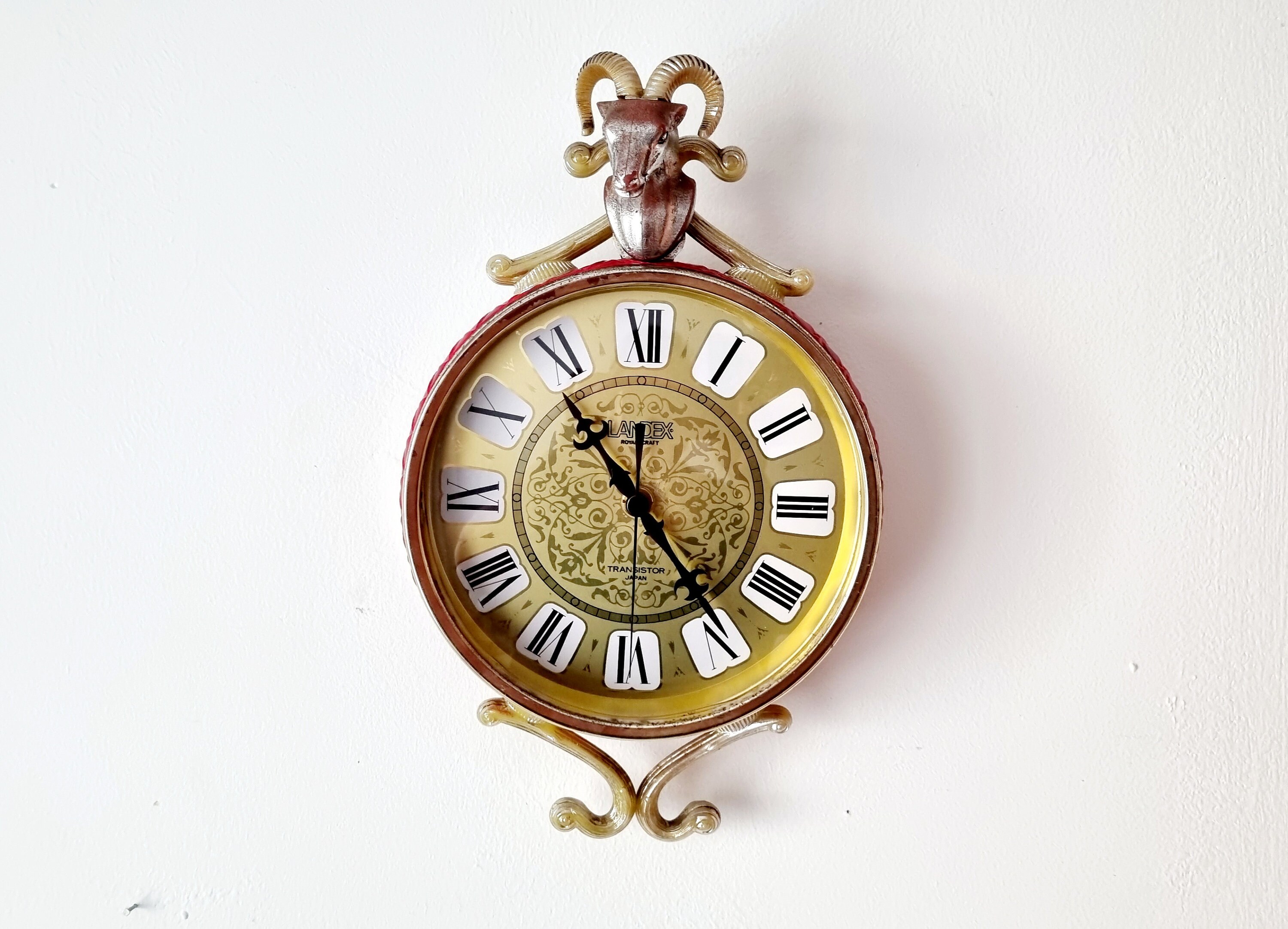 【激安アウトレット!】 Landex Royal Craft Transistor Clock Japan, Japan Metal Wall アナログ（手巻き）