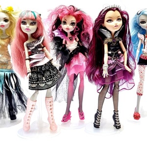 Monster High Dawn of the Dance Lagoona Blue Doll, Rochelle Goyle, Ghoulia Yelps, Ever After High Raven Queen, Ghouls Rule Draculaura Dolls
