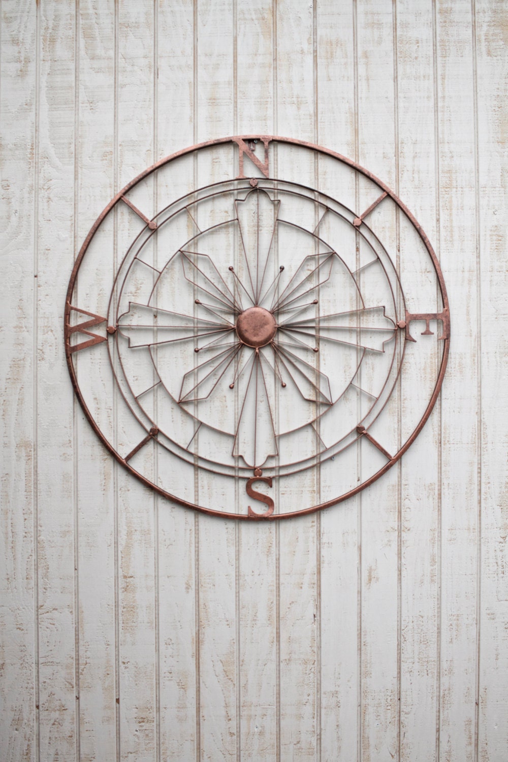Nautical Compass Wall Art Rustic Wall Decor Metal Wall Art Etsy