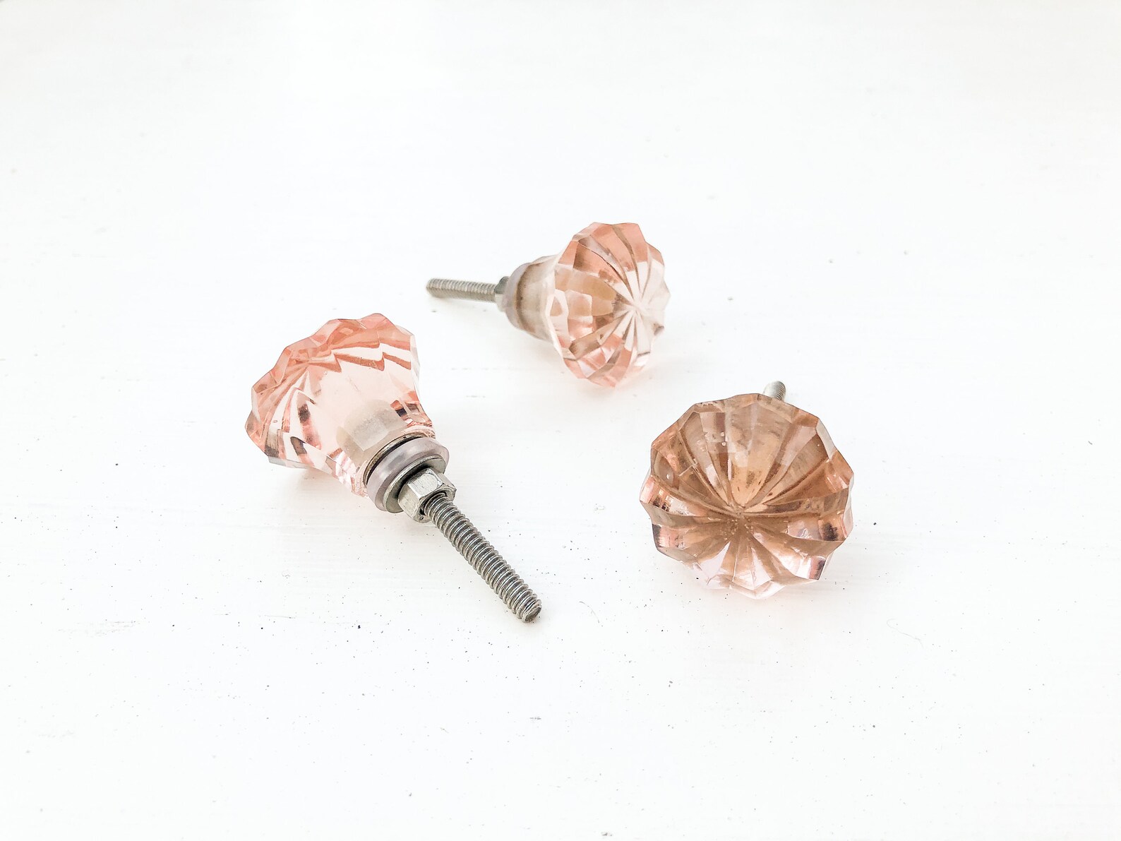 Pink Glass Knob Glass Knobs for Pink Knobs Drawer Etsy