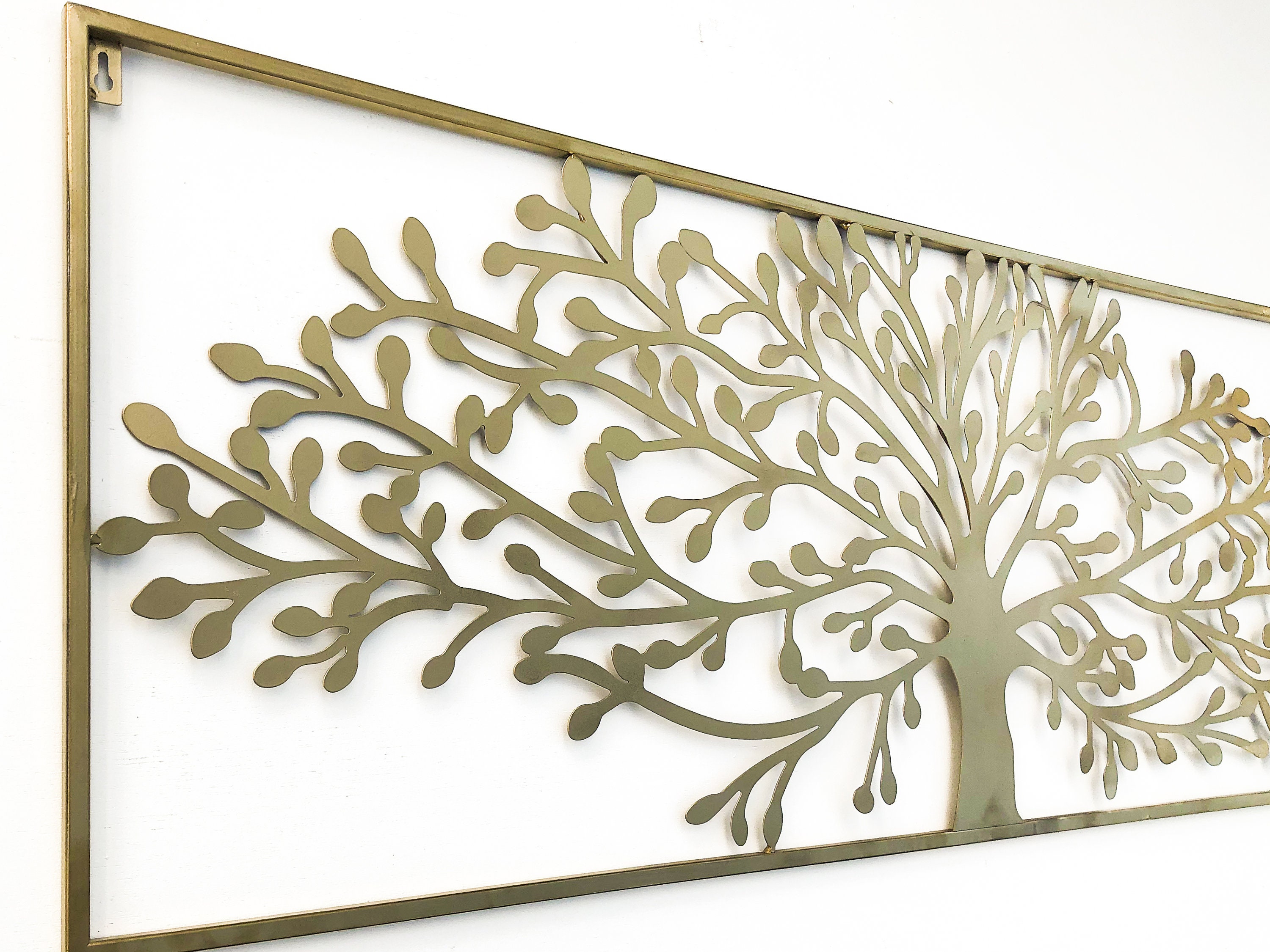 Large Metal Tree Metal Wall Decor Metal Tree Wall Art Tree Etsy