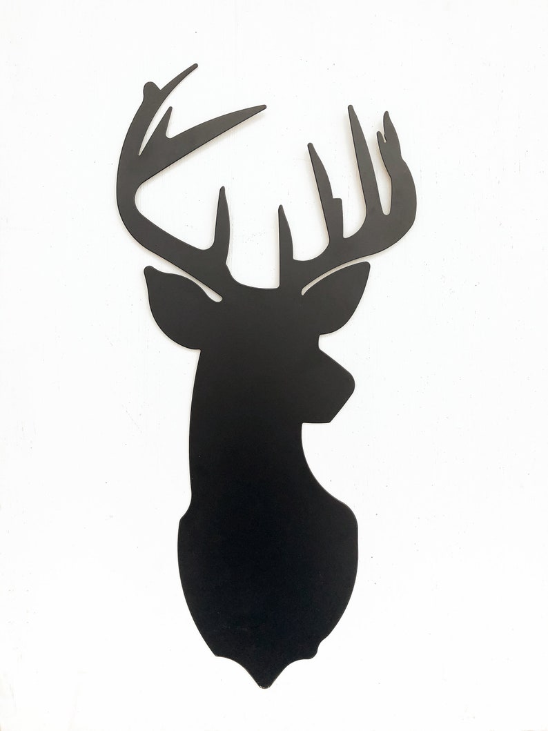 Deer Metal Wall Art Cabin Wall Decor Deer Antler Decor Etsy