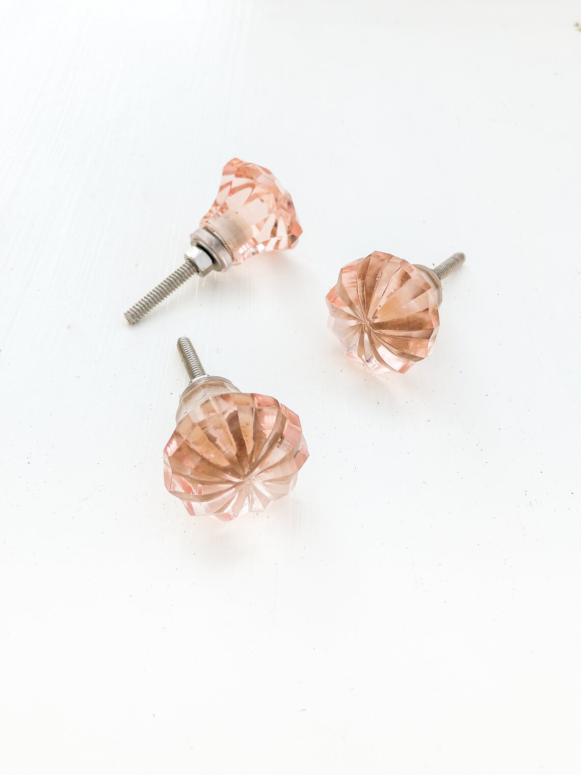 Pink Glass Knob Glass Knobs for Pink Knobs Drawer Etsy