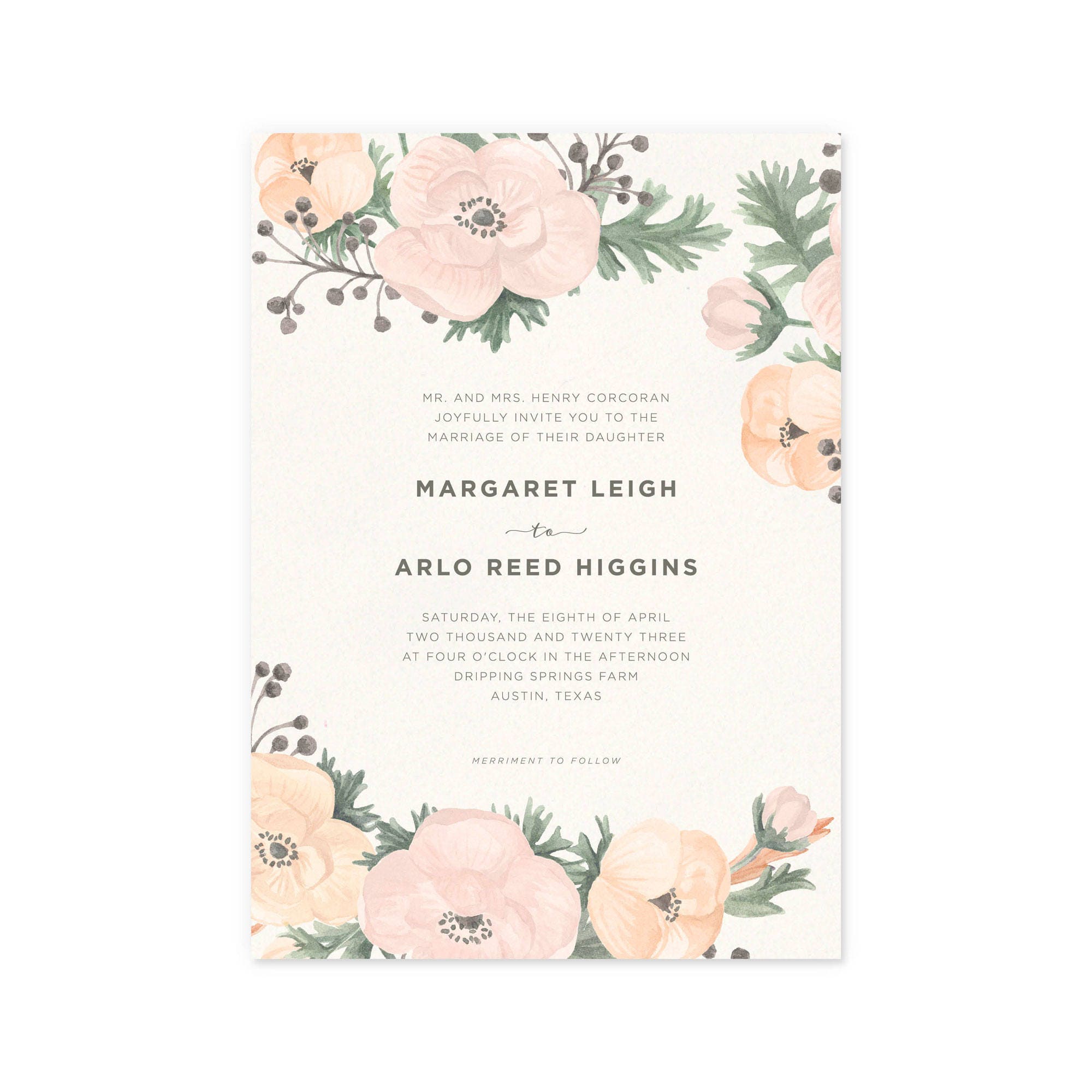 Secret Garden Wedding Invitations | Etsy