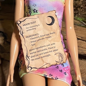 Dollhouse Miniature Spell Sheet | 1:6 Scale, Fashion Doll, Halloween, Apothecary, Grimoire, Spell Book, Accessory