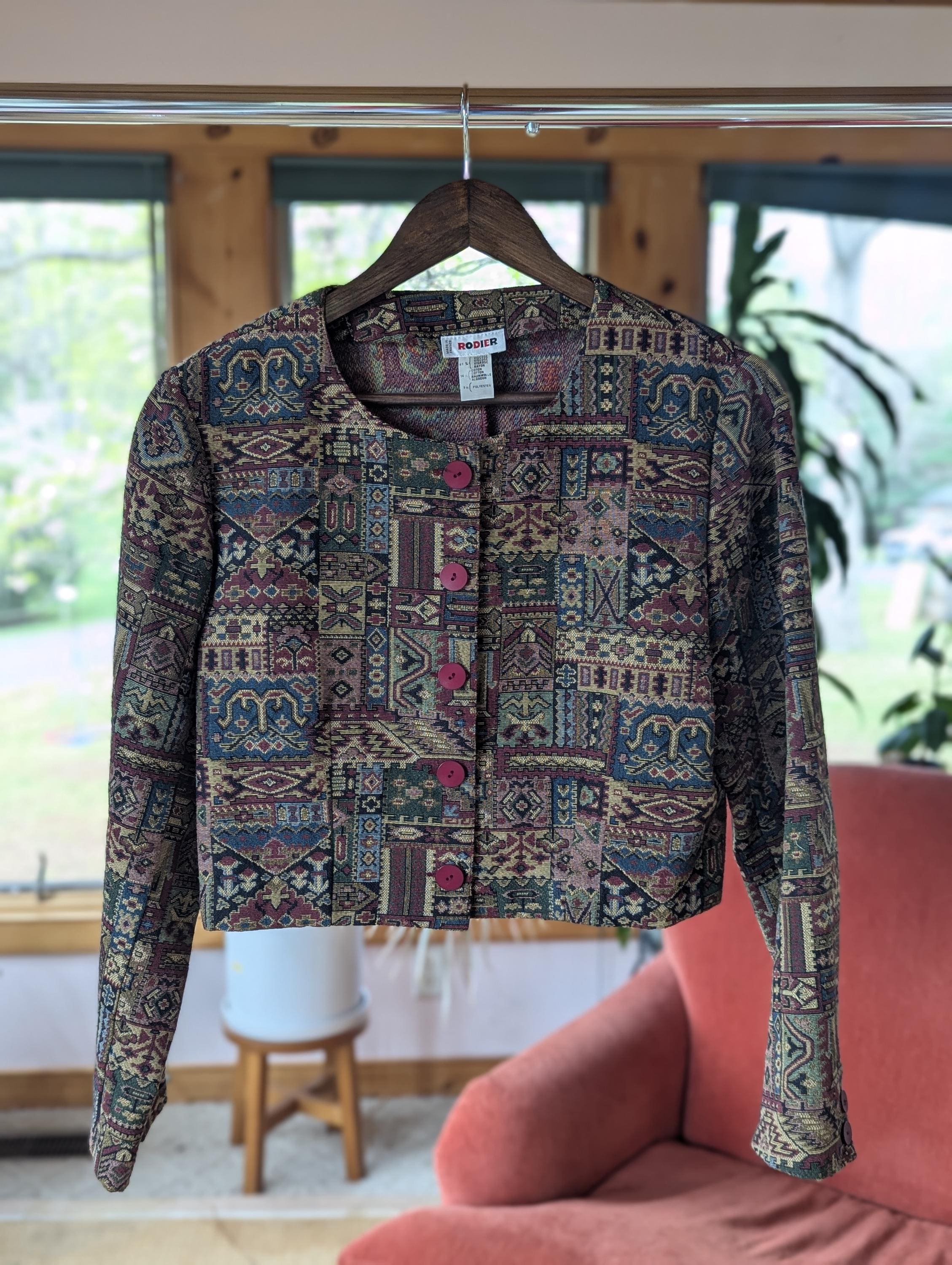 90s jacquard paris knit sweater France製 90s jacquard Paris knit sweater, made in France