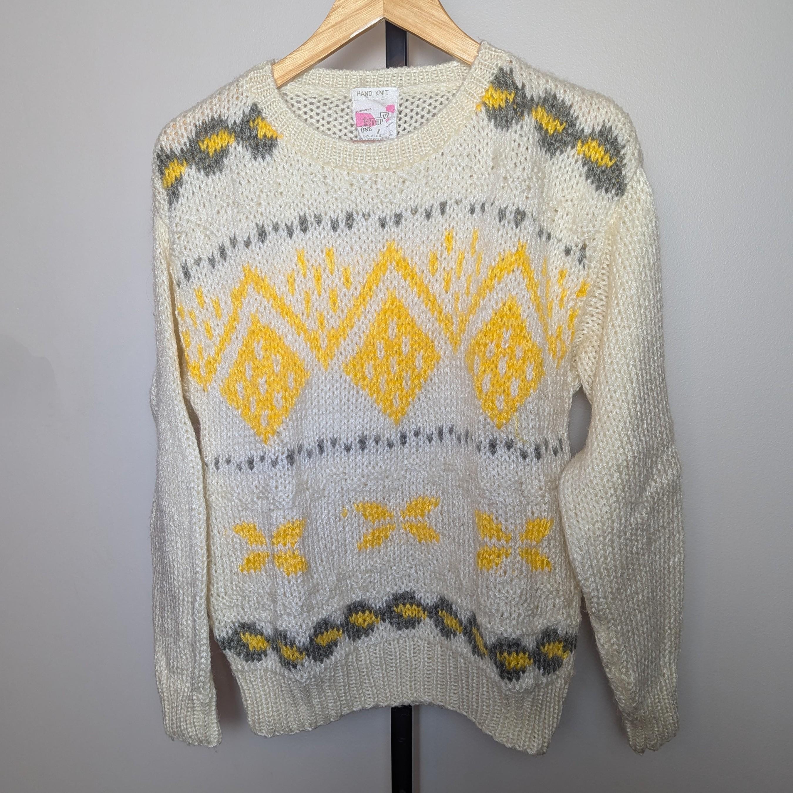 Killer Vintage 80's / 90's 100% Acrylic Knit / Funky