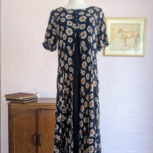 90s grunge maxi dress     I thrifted this vintage maxi dress convinced it  was giving 90s whimsigoth/grown-up grunge girl energy... then I put it on  and realised I looked like a 90s school-run