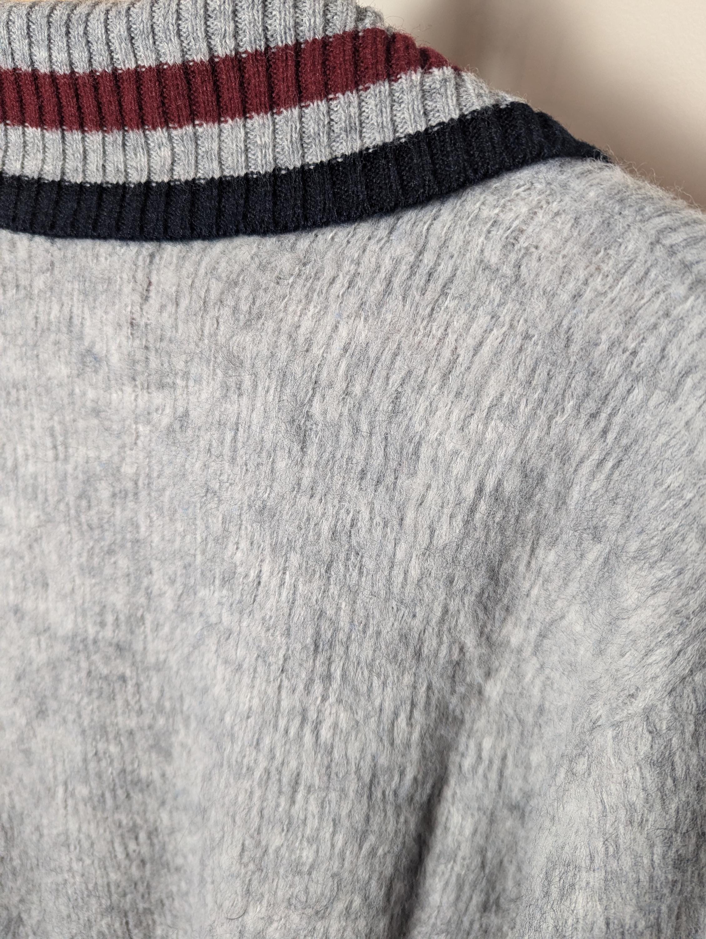 1960s Mohair Cardigan, Sears Kings Road Vintage Zip V-neck 1960s Mohair Cardigan, Sears Kings Road Vintage Zip V-neck