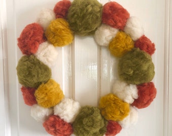 Chunky Merino Pom pom Wreaths