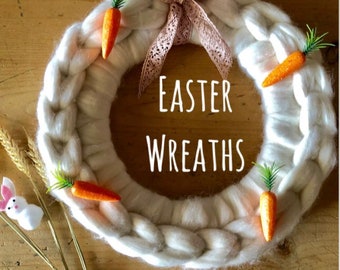 12" Chunky Merino Easter Wreath