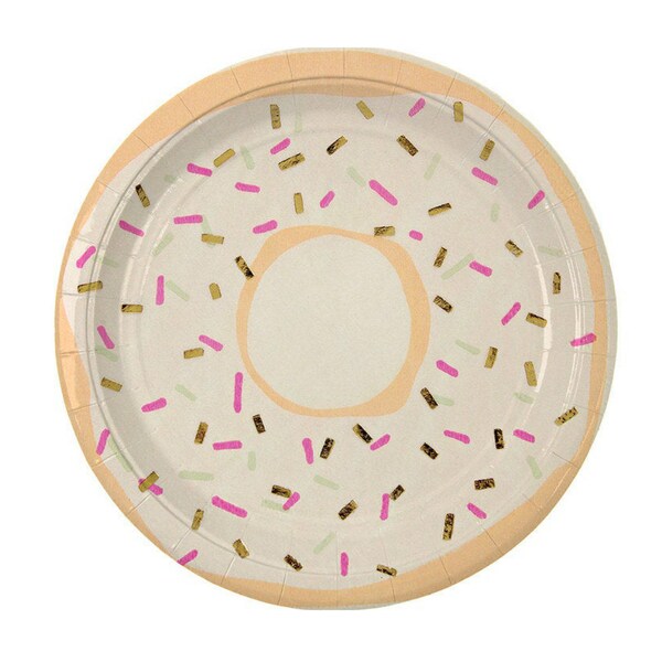 Donut Party Supplies & Napkins with Shiny Gold Foil Embellishments!!