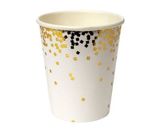 Gold Confetti Cups