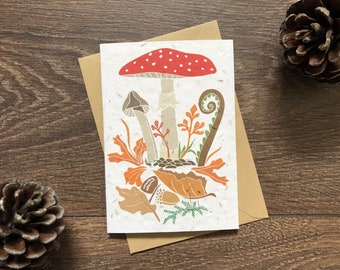 Fly Agaric Mushroom Card - Plantable Wildflower Seed Paper