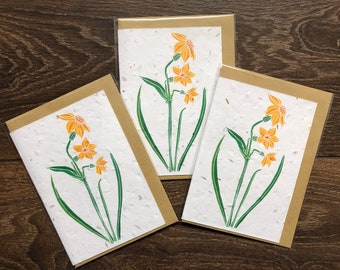 Daffodil Design Plantable Wildflower Seed Card Pack – March Birthday, Mother's Day