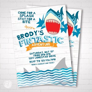 Shark Birthday Invitation
