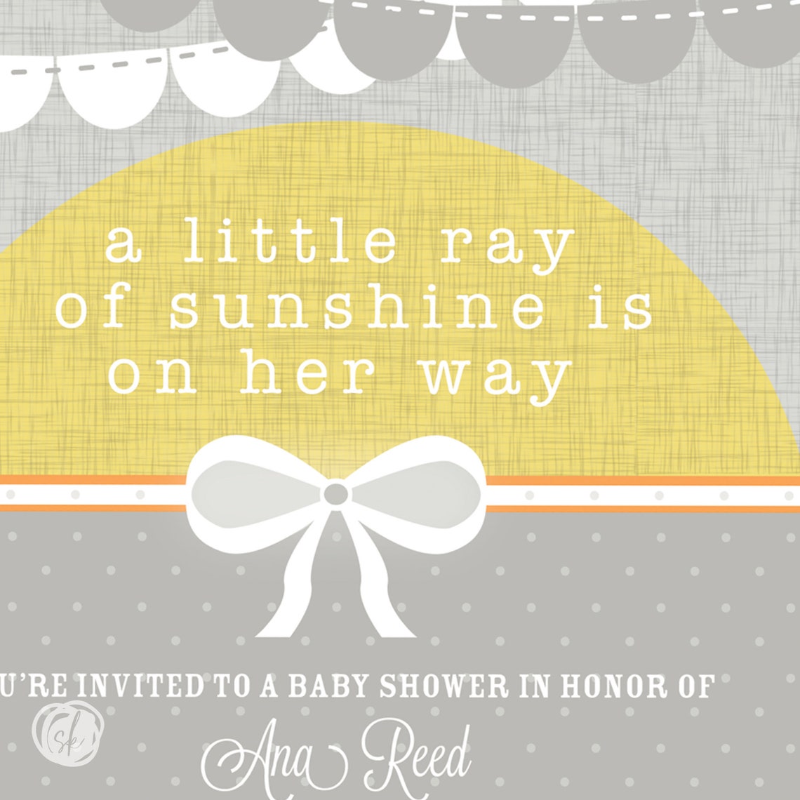 Sunshine Baby Shower Invitation Etsy