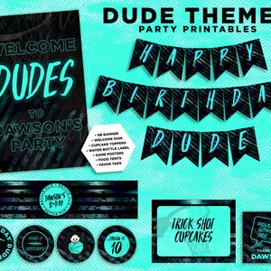 Dude Party Printables & Game Posters • Dude Party • Dude Theme • Perfect Printables • DIY Party Printables • Digital File