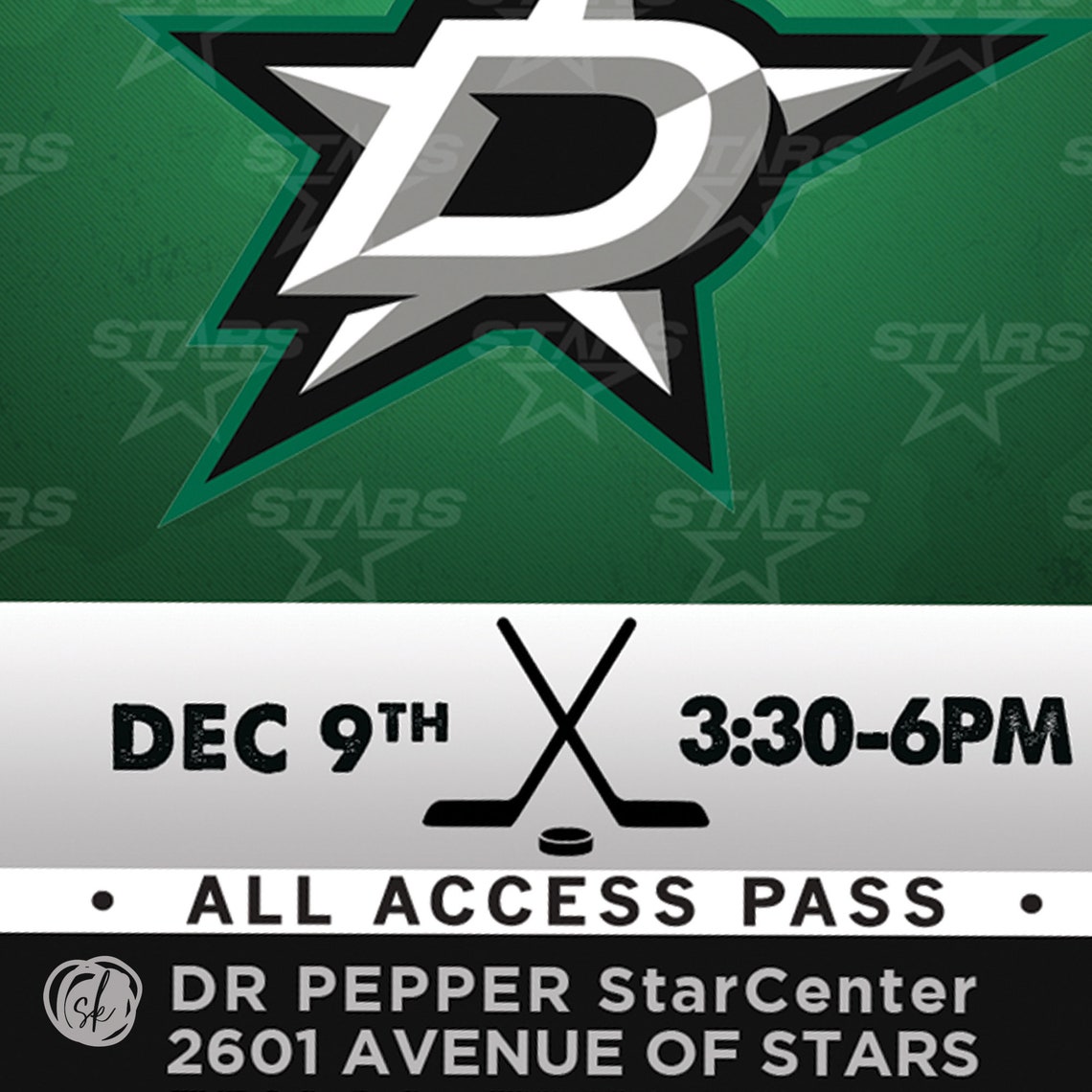 Dallas Stars Hockey Ticket Birthday Invitation Etsy