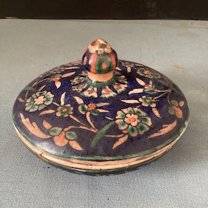 Antique Middle Eastern Faience Ceramic Bowl