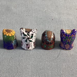 Vintage Cloisonne Thimbles