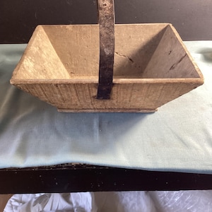 Vintage Wooden Trug Basket