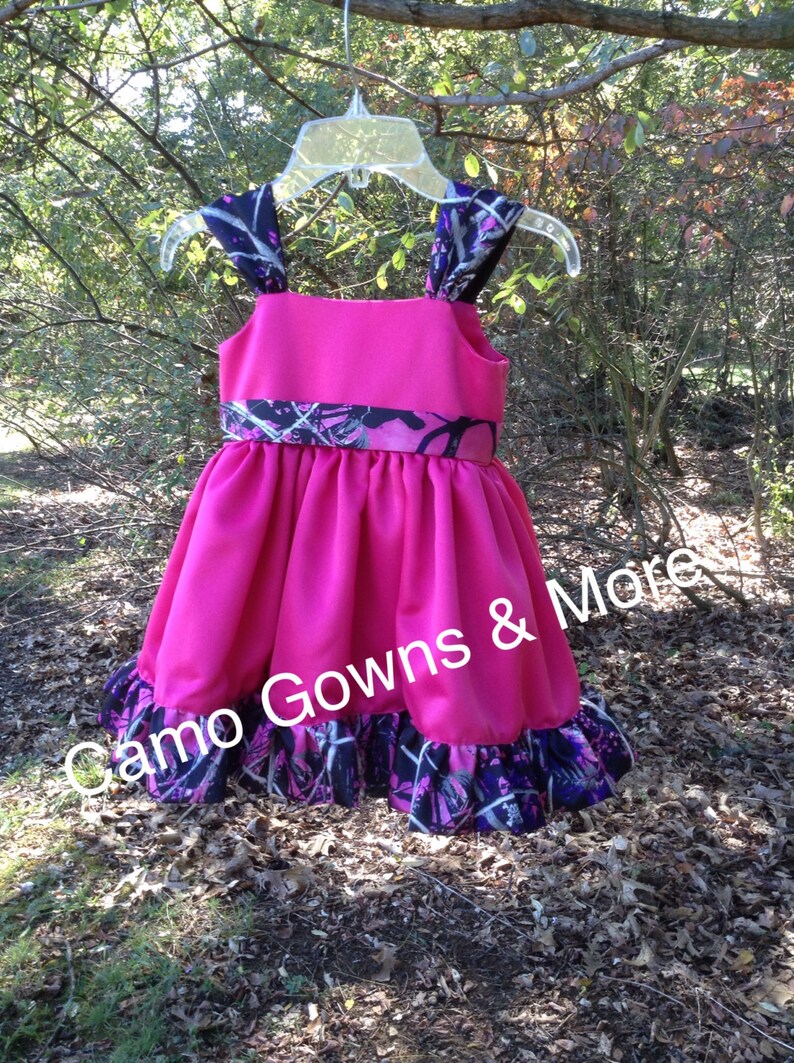 Purple Camo Flower Girl Dresses