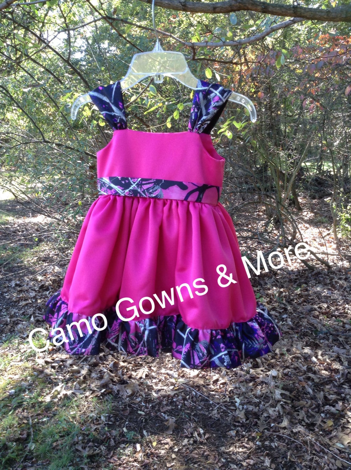 Purple Camo Flower Girl Dress