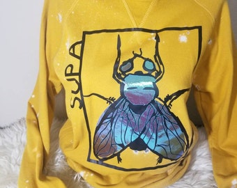 Supa Fly 90s theme shirt with Holographic Fly design