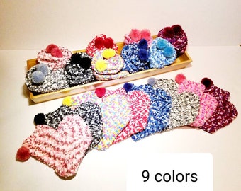 Fuzzy Socks:9 PACK!  Perfect Croc or Slide/Sandal Sock - KID FAV! All Colors incl!