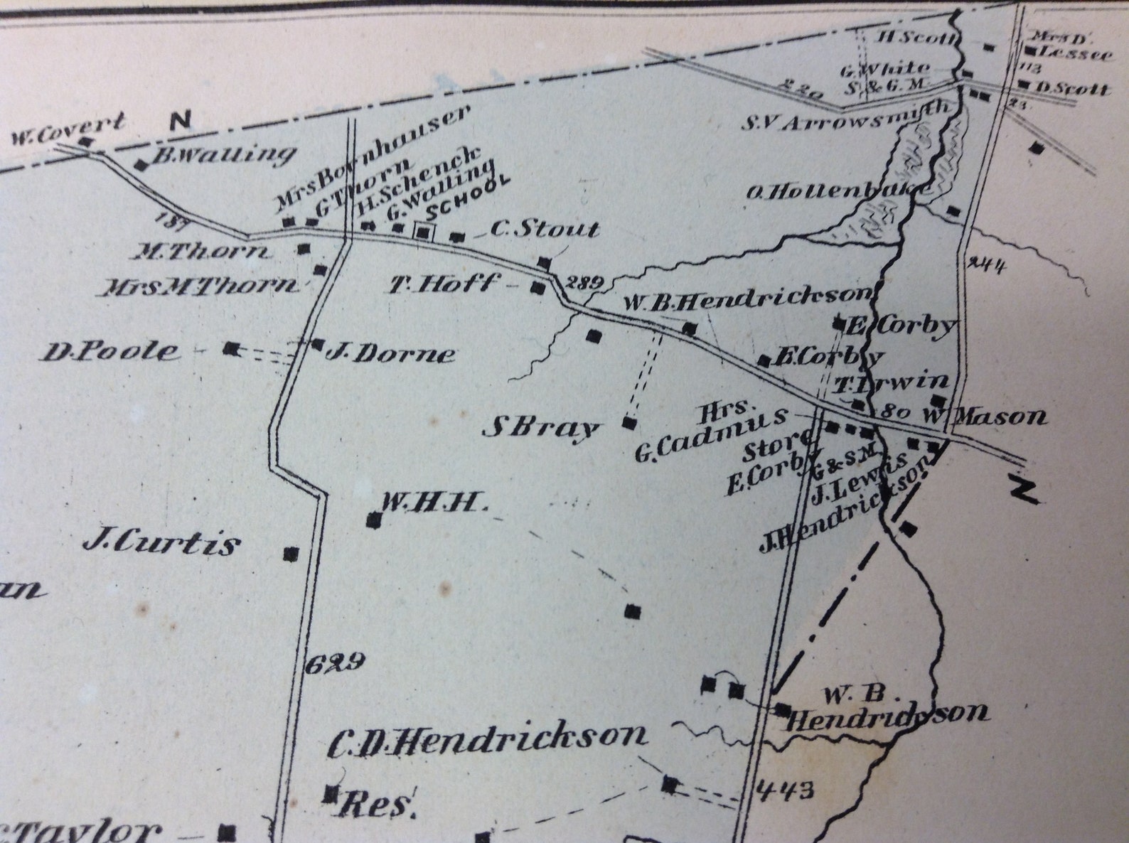 1873 Plan of Holmdel New Jersey before Bell Labs or PNC Arts Etsy