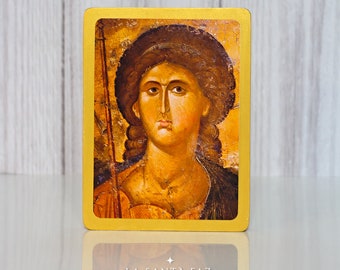 Saint Michael Archangel icon mounted • Christian • Catholic gift