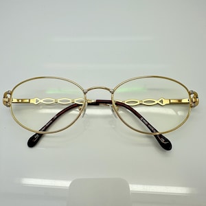 Vintage Fendi Gold Plated Eyeglass Frames Mod F48 RX LENSES