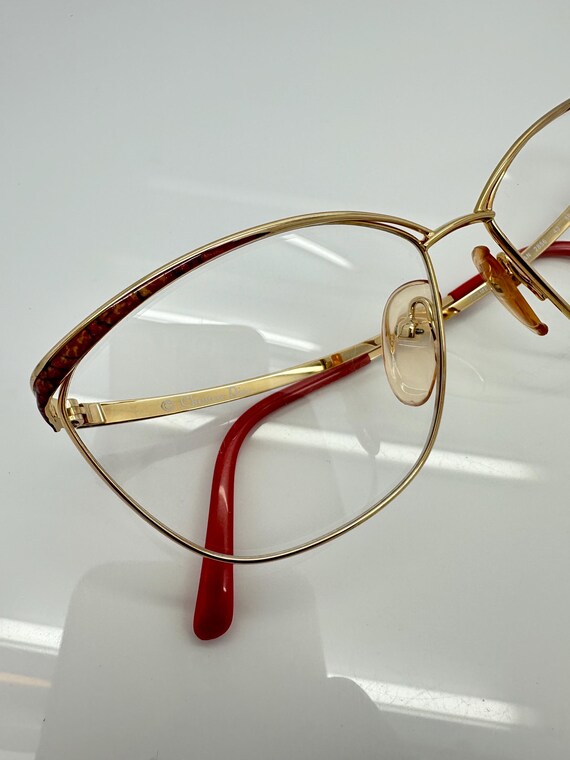 Vintage Christian Dior Gold Pink Tortoise Eyewear Glasses Vintage Christian Dior Gold Pink Tortoise Eyeglass Frames  main image 2