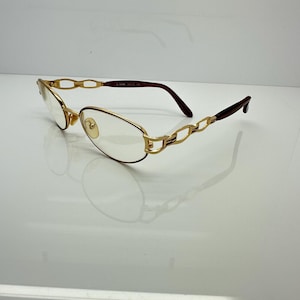 Vintage Like New Fendi Gold Plated Mocha Eyeglass Frames Mod F539 RX LENSES