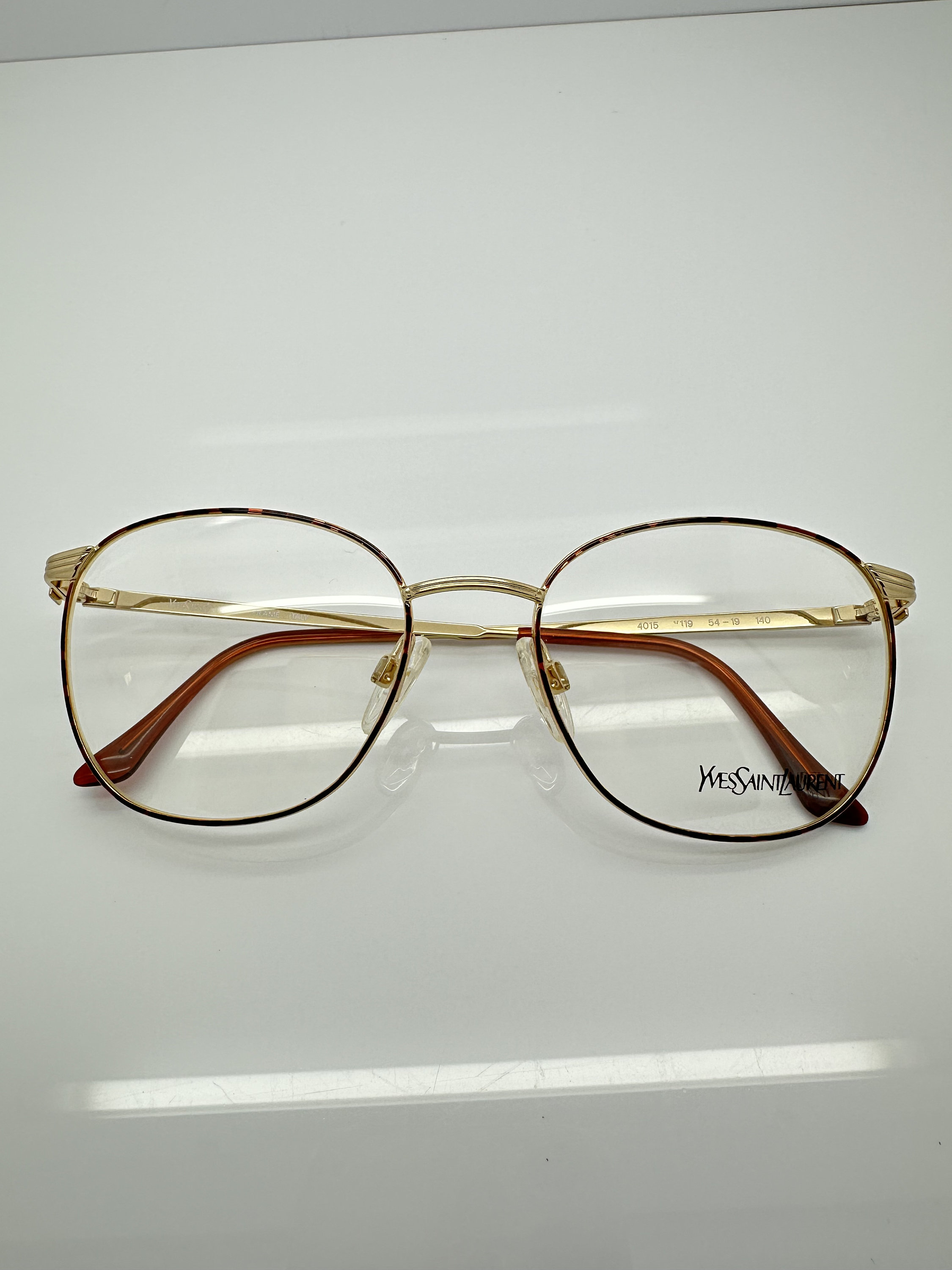 ヴィンテージ 新古品 イヴ・サンローラン YSL ゴールド 眼鏡フレーム