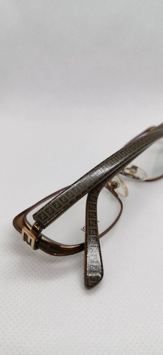 Vintage New Old Stock Fendi Bronze Monogram Eyegl… - image 2