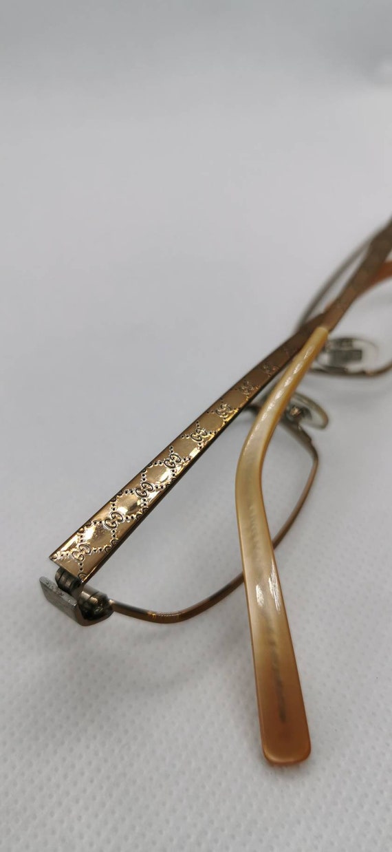 Vintage Gucci Bronze Monogram Eyeglass Frames Mod… - image 6