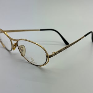 Vintage New Old Stock Fendi Gold Monogram Eyeglass Frames Mod FV 173 DEMO LENSES
