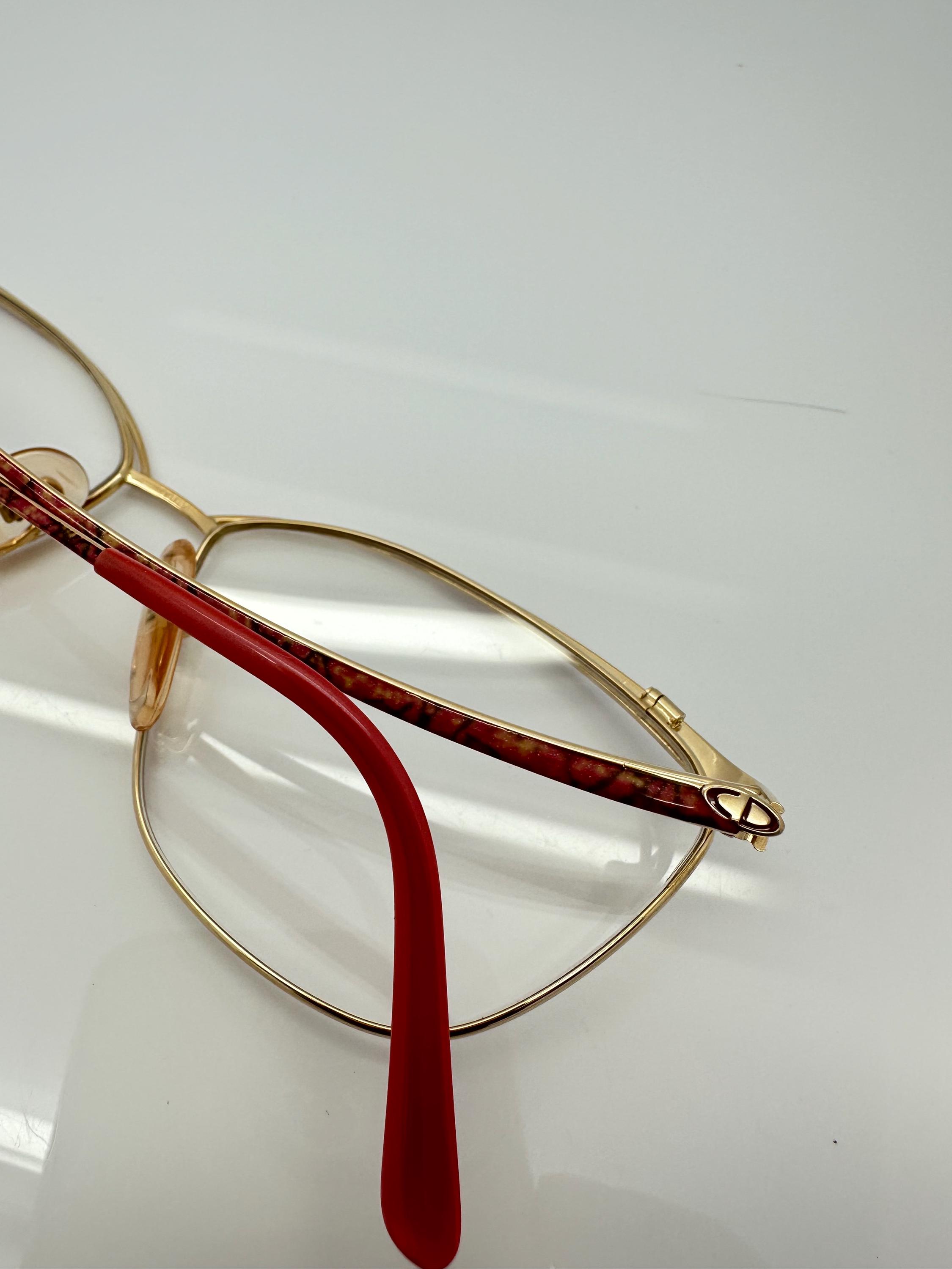 Vintage Christian Dior Gold Pink Tortoise Eyewear Glasses Vintage Christian Dior Gold Pink Tortoise Eyeglass Frames  main image 3