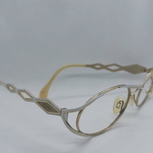 RARE Vintage Cazal Gold White Eyeglass Frames Mod 977 NO LENSES