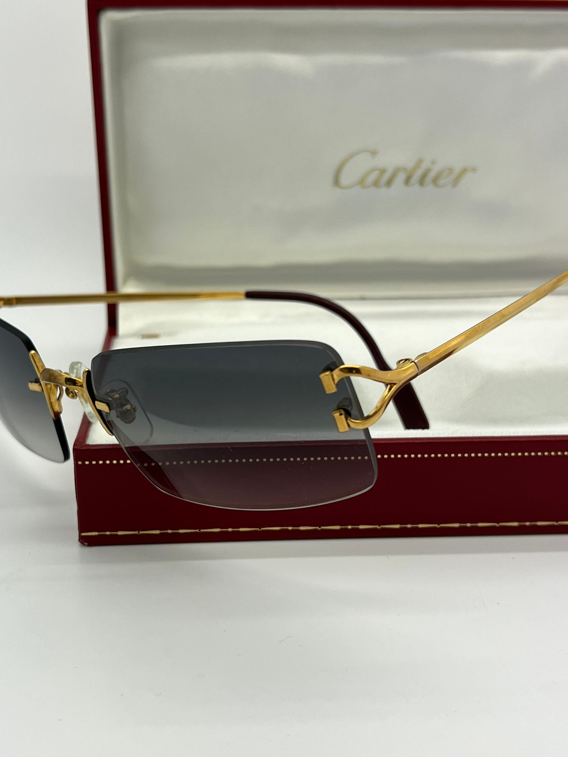 Cartier Gold Sunglasses Etsy