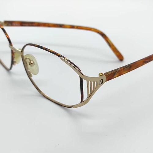 Vintage Fendi Blonde Tortoise Gold Eyeglass Frames Mod F20 shops NO LENSES