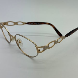 Vintage Like New Fendi Gold Plated Palladium Eyeglass Frames Mod F539 NO LENSES
