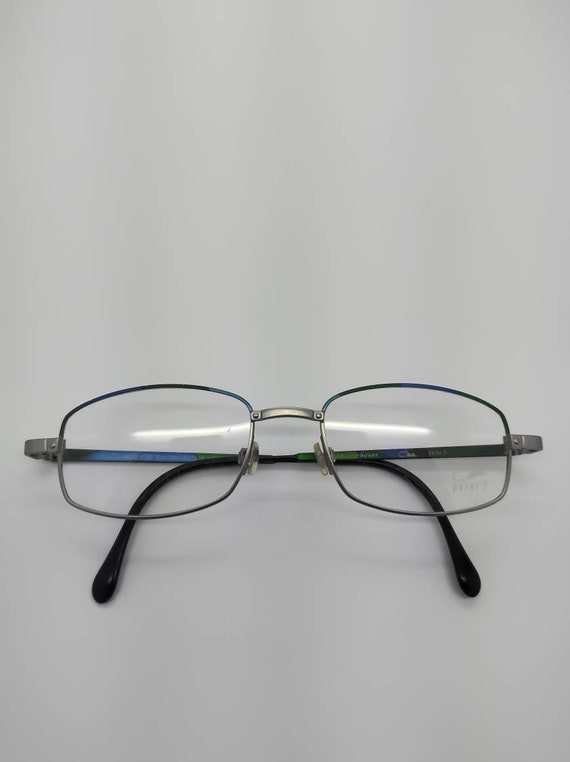 Vintage Cazal Point 2 Blue Green Eyeglass Frames M