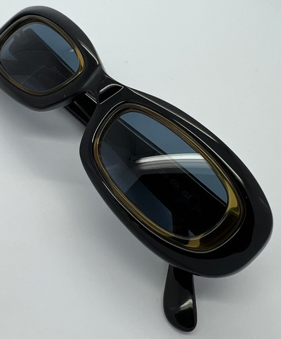 Vintage Like New Gianni Versace Black Gold Sungla… - image 7