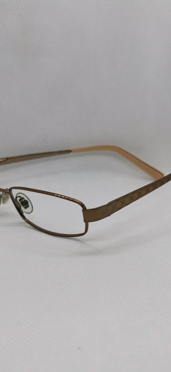 Vintage Gucci Bronze Monogram Eyeglass Frames Mod… - image 7