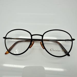 Vintage New Old Stock Christian Dior Gloss Black Eyeglass Frames Mod CD 2060 DEMO LENSES