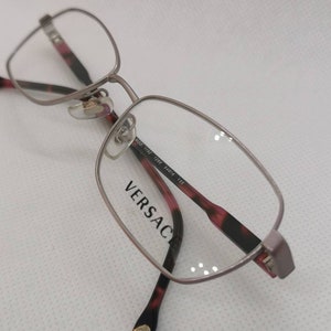 Vintage New Old Stock Versace Pink Tortoise Eyeglass Frames Mod 1192 DEMO LENSES