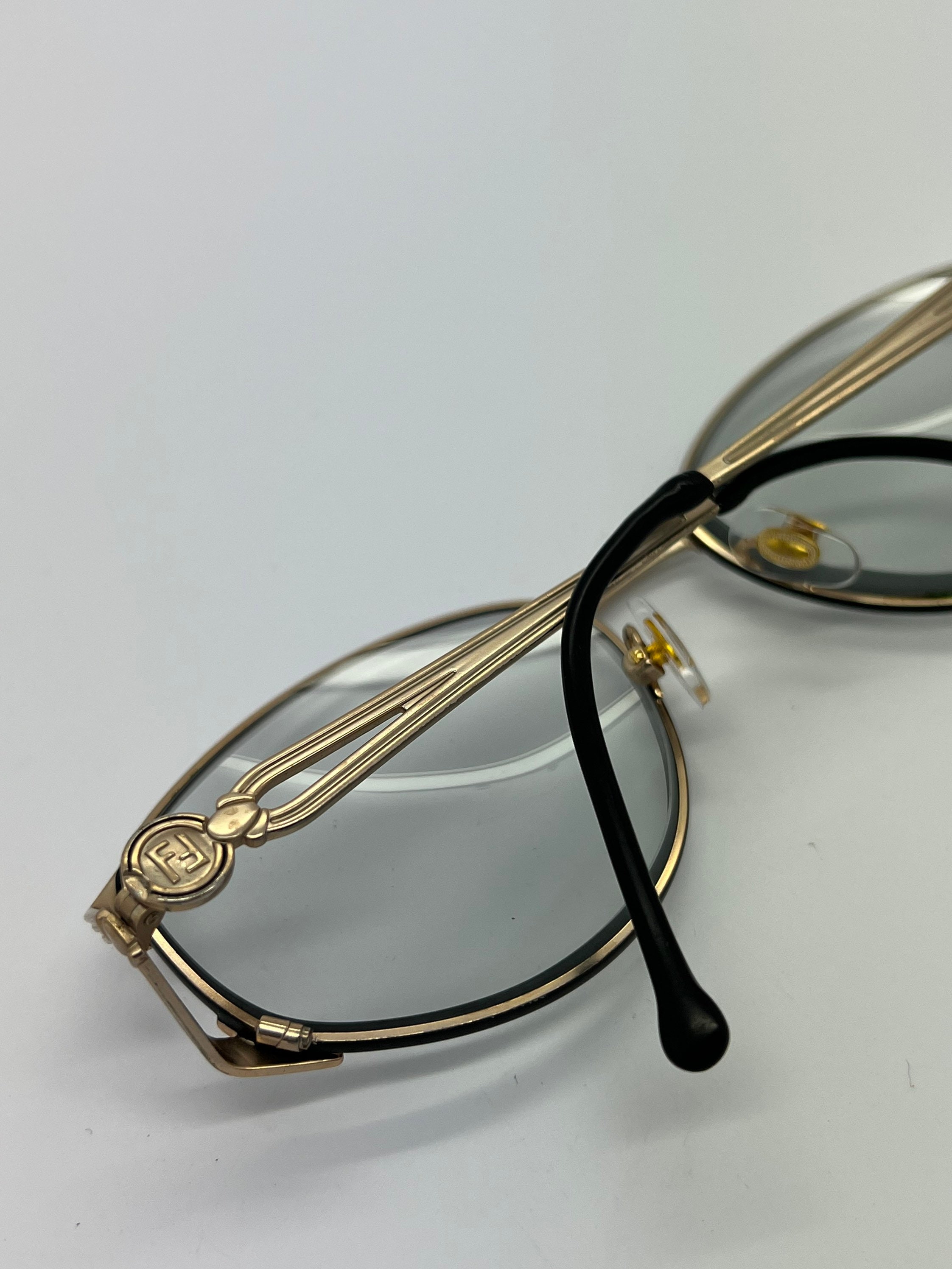 Fendi Vintage Classic Gold and Brown eyeglasses. Vintage Fendi Eyeglasses - Etsy main image 4